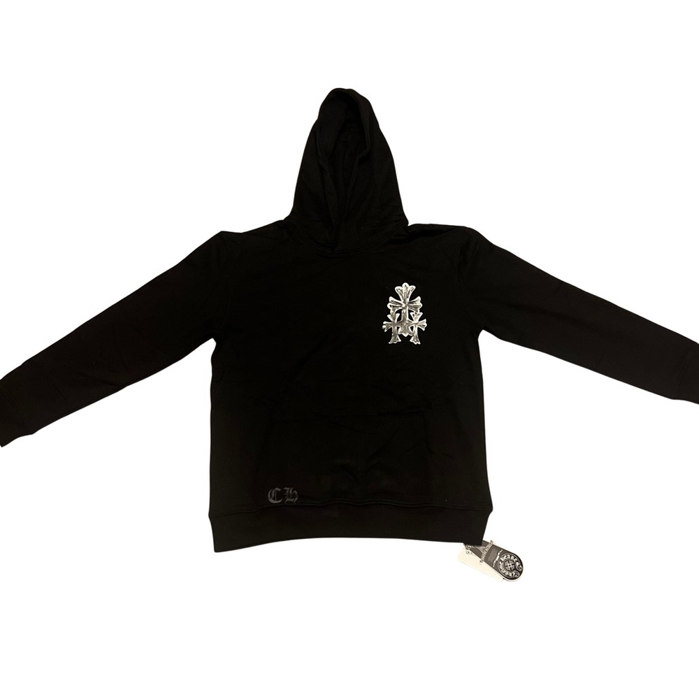 Chrome Hearts Black Hoodie with White Logo